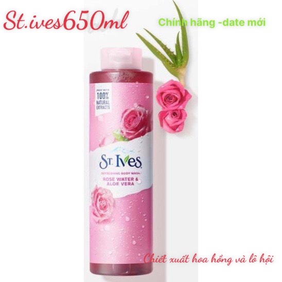 [Mới] Sữa tắm St.ives chiết xuất hoa hồng và lô hội-[FREE SHIP] TỪ ĐƠN 50K