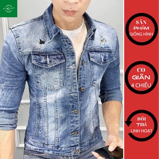 Áo khoác jean nam cao cấp - áo khoác bò nam vozodo 002