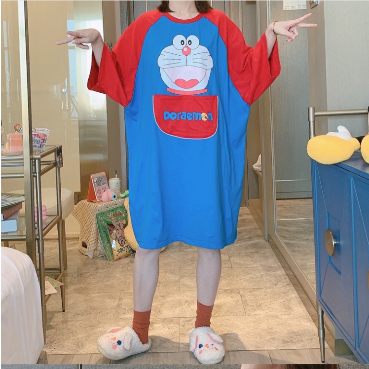 Đầm Mặc Nhà, Mặc Ngủ Dài Hoạt Hinh Disney Vải Thun Mềm Mịn Thoáng Mát Họa Tiết Dễ Thương V38030 | BigBuy360 - bigbuy360.vn