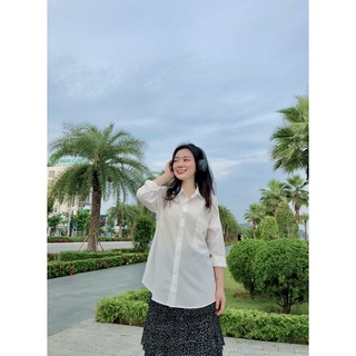 Sơ mi lụa hàn phong cách basic đơn giản [ Ảnh thật tự chụp ]