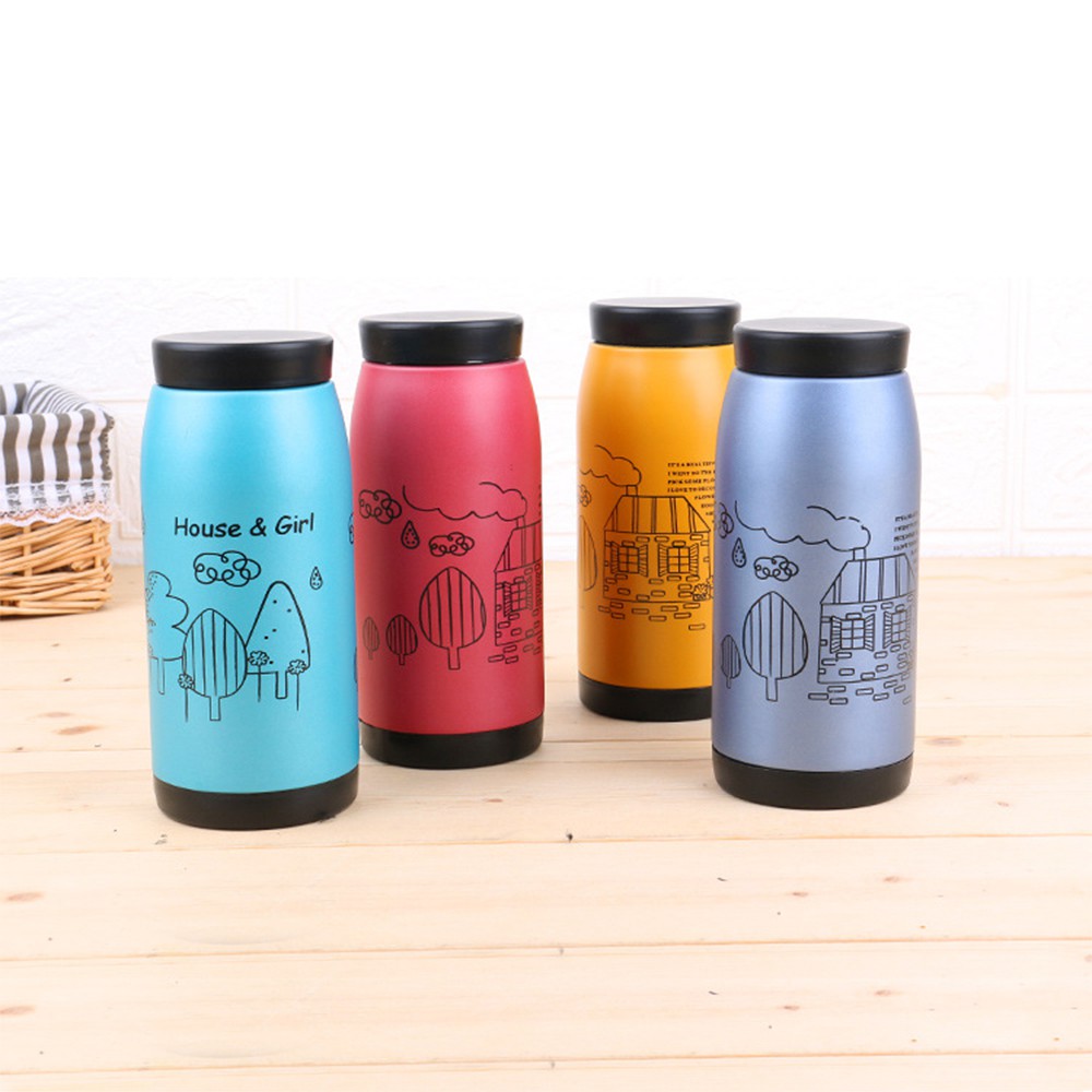 Bình Đựng Nước Giữ Nhiệt Nóng Lạnh Inox 304 Cao Cấp HOUSE &amp; GIRL 360ml