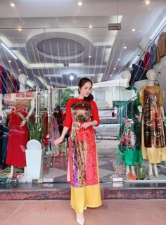 Áo dài nhung