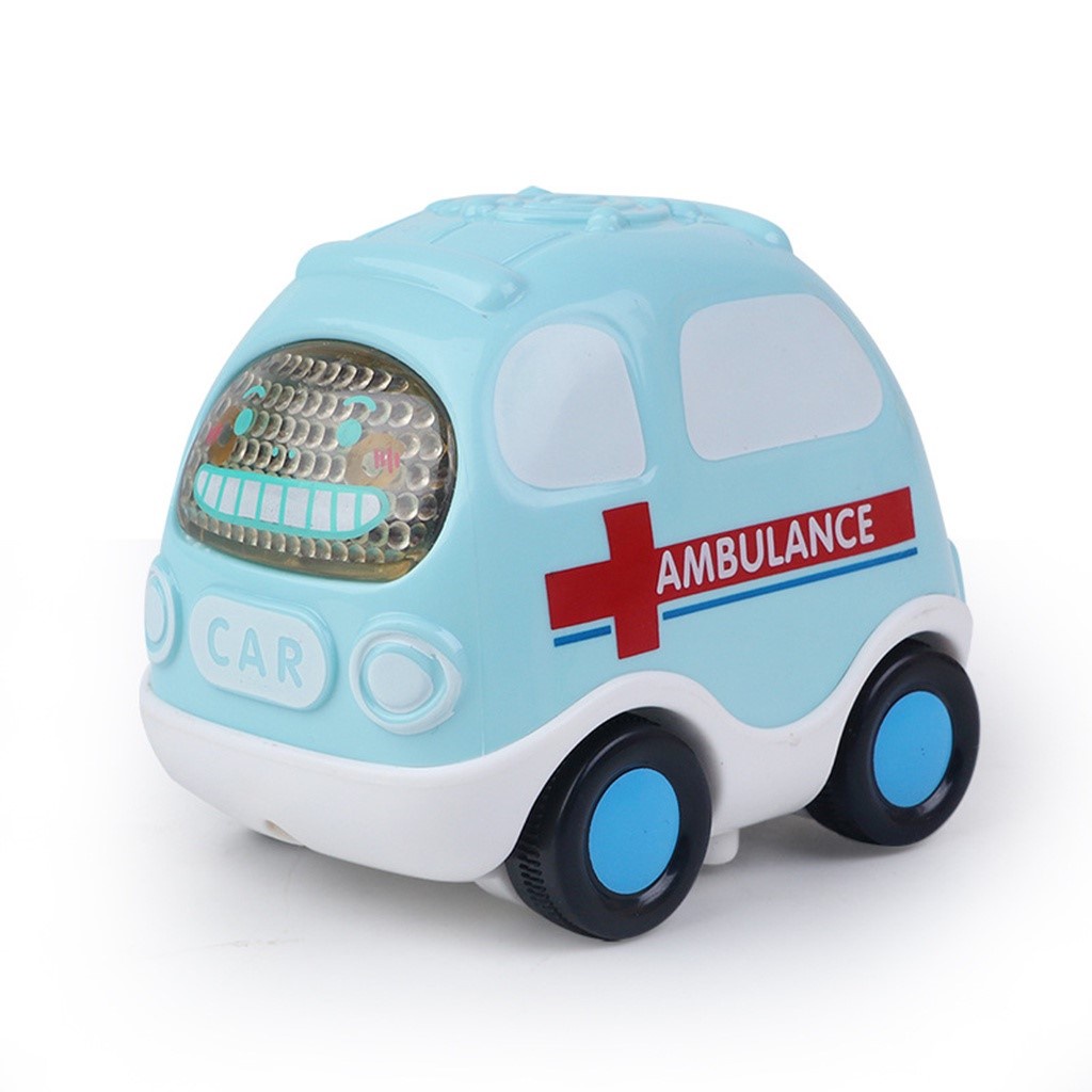 Bộ ô tô đồ chơi quán tính mô tả xe cứu hỏa, cứu thương, cảnh sát, taxi hấp dẫn cho bé