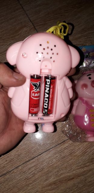 Điện thoại mô hình Heo con bằng nhựa có nhạc tặng kèm PIN