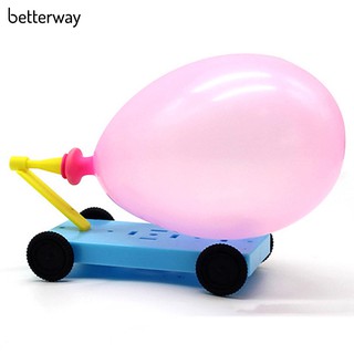 ☀DIY Balloon Powered Car Recoil Force Toy