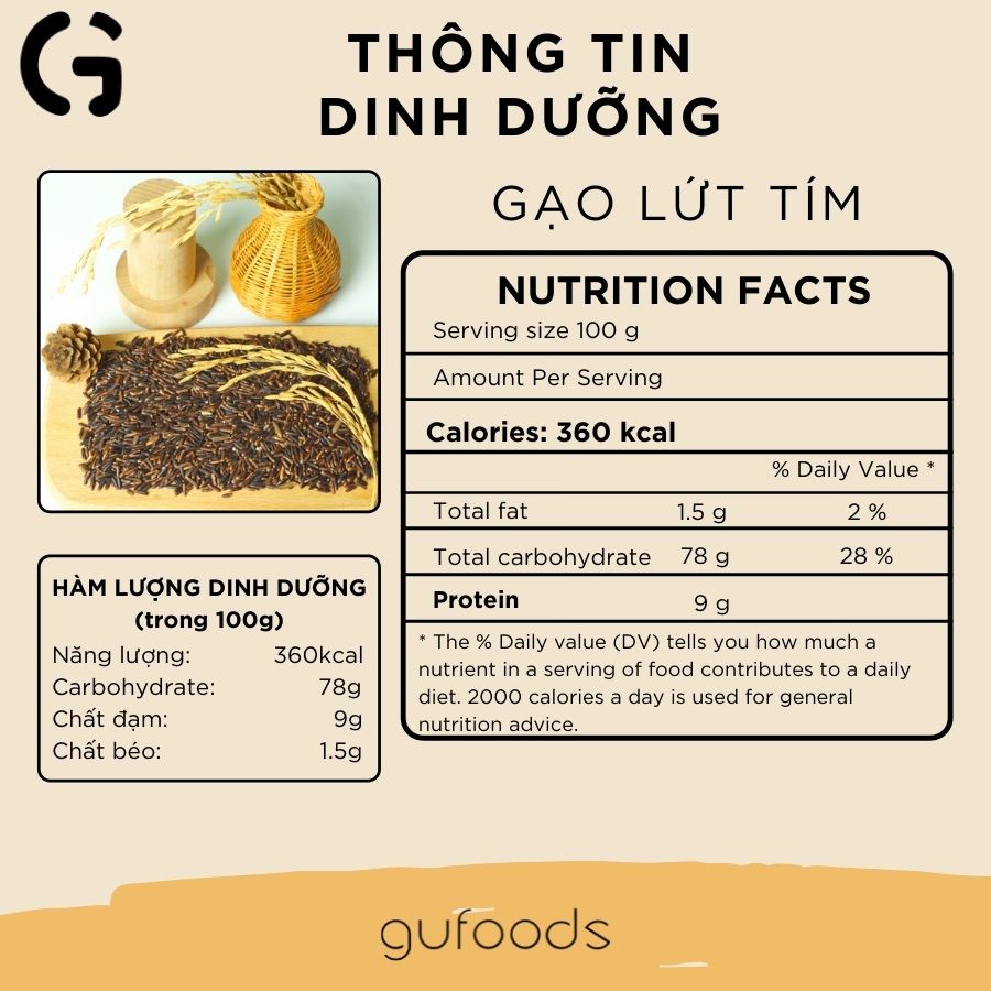 Gạo lứt ăn kiêng GUfoods   - Giảm cân, Thực dưỡng, Eat clean