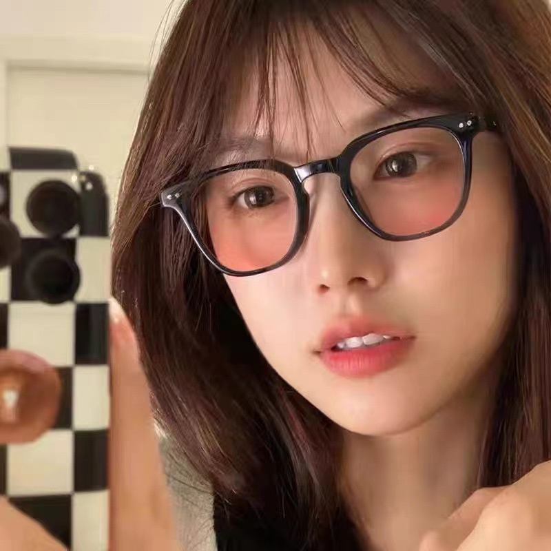 Mắt Kính Phẳng Trang Điểm Má Hồng Thời Trang Cho Nữ