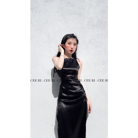 ( ẢNH THẬT - MẪU ĐỘC QUYỀN CEE RI ) Đầm lụa cao cấp xẻ tà 2 bên