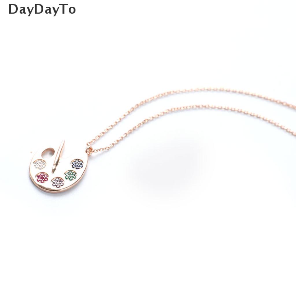 Vòng cổ Mặt Hình Bảng Màu Thời Trang Cho Nữ