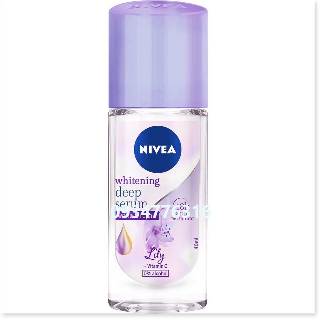 ✅ Lăn ngăn mùi Nivea serum trắng mịn hương hoa Lily (40ml)