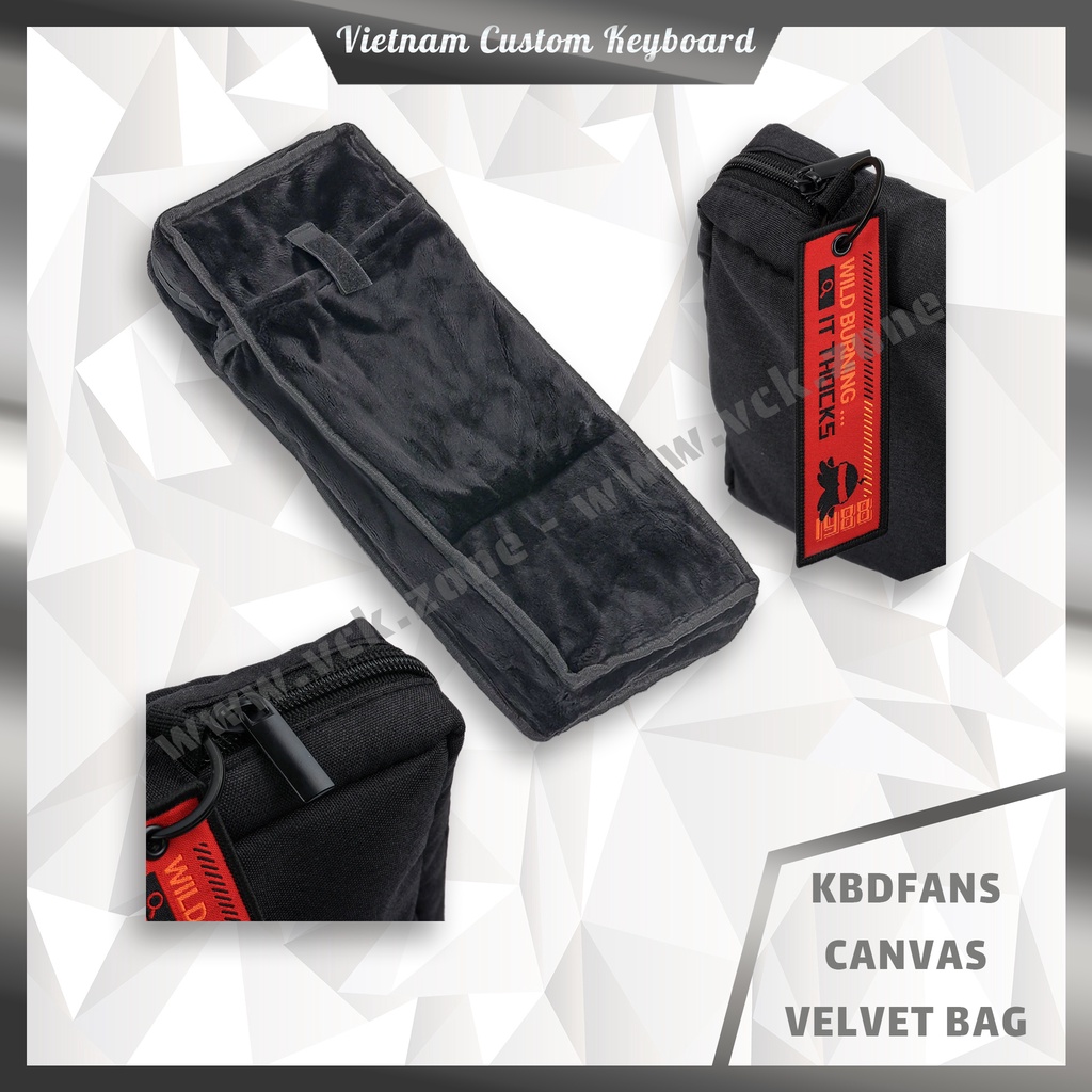 Canvas Velvet Bag KBDfans | Túi Đựng Bàn Phím | Vải Canvas Chống Nước | Lót Nhung Pha Lê | Kelowna Gateron KTT|VCK