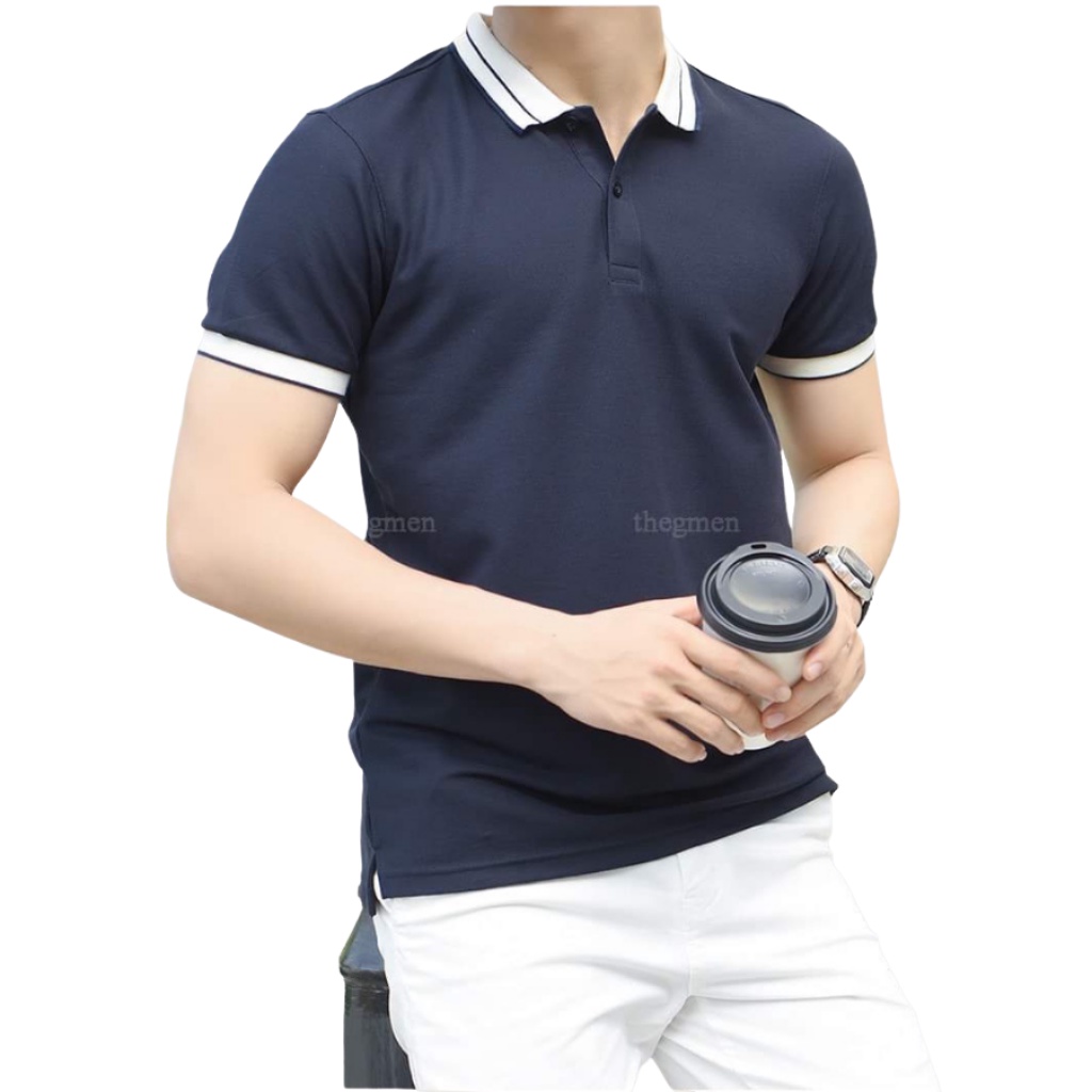 Áo polo nam chất vải co giãn, form đẹp thời trang Hàn Quốc  viền tay và viền cổ, thời trang nam Menswear