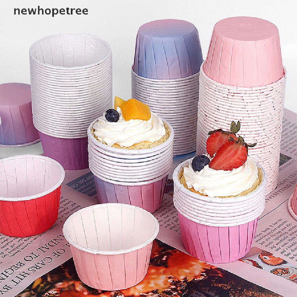 newhopetree 50 Pcs Muffin Cupcake Liner Cake Wrappers Baking Cup Tray Case Pastry Tools OIK