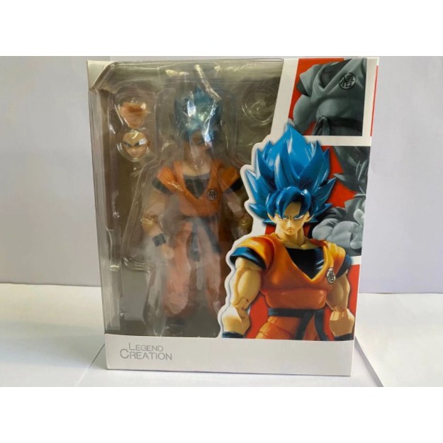 (Hot mới về) Mô hình Figure Dragon ball songoku blue áo vàng 2 mặt có khớp 16cm