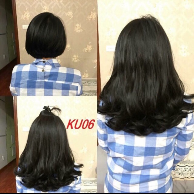 Tóc giả cao cấp kẹp U06 chịu nhiệt