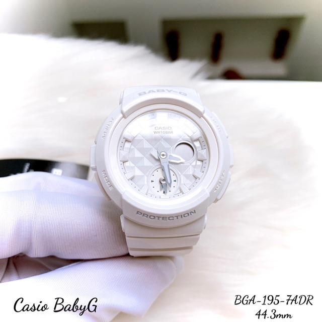 Đồng hồ nữ Casio 𝐁𝐚𝐛𝐲 𝐆 𝐁𝐆𝐀-195 White