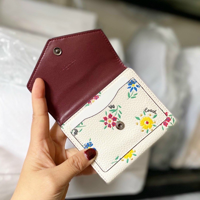 COACH SMALL WALLET WITH WILDFLOWER PRINT