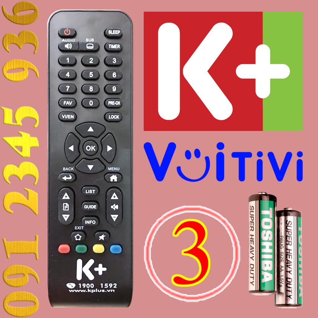 Điều khiển K+ cho cho đầu kỹ thuật số TvBox. (4 Mẫu)