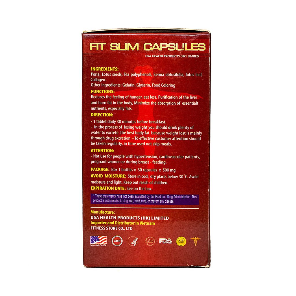 Viên Uống SLIM FIT - Giảm Cân Hiệu Quả (Hộp 1 lọ 30 viên) - cvspharmacy