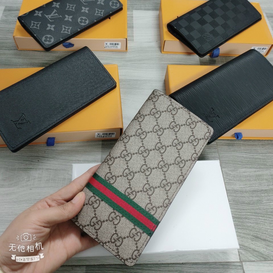 Ví cầm tay nam hàng cao cấp / bóp da dáng gập [ kèm hộp]