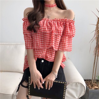 áo trễ vai chocker mặc 2 kiểu