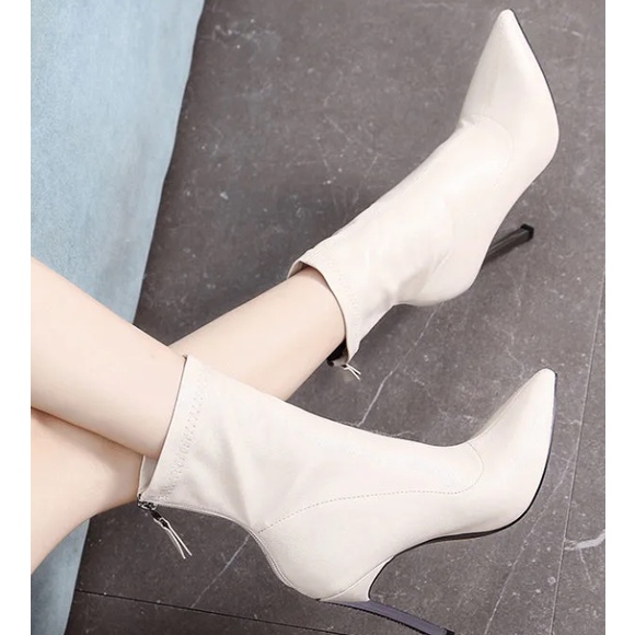 Giày Bốt Martin Cao Gót Da Mềm Thời Trang Cho Nữ 2022