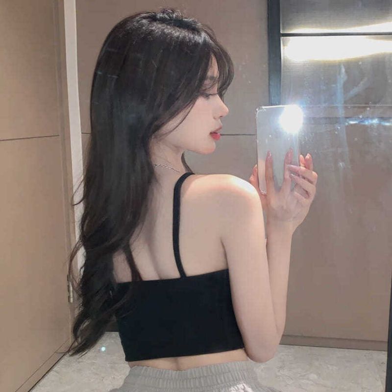 ÁO 2 DÂY CHỮ V NỮ TRƠN CROPTOP THUN GÂN ALOHASHOP91