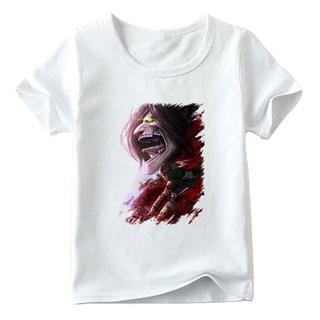 áo thun trẻ em in hình anime attack on titan vui nhộn thời trang mùa hè mã 483