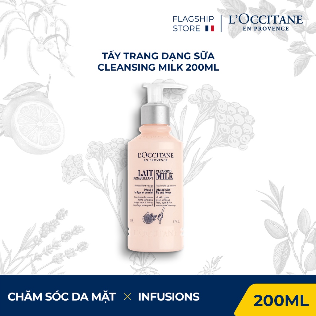 Tẩy trang dạng sữa L'Occitane Cleansing Milk 200ml