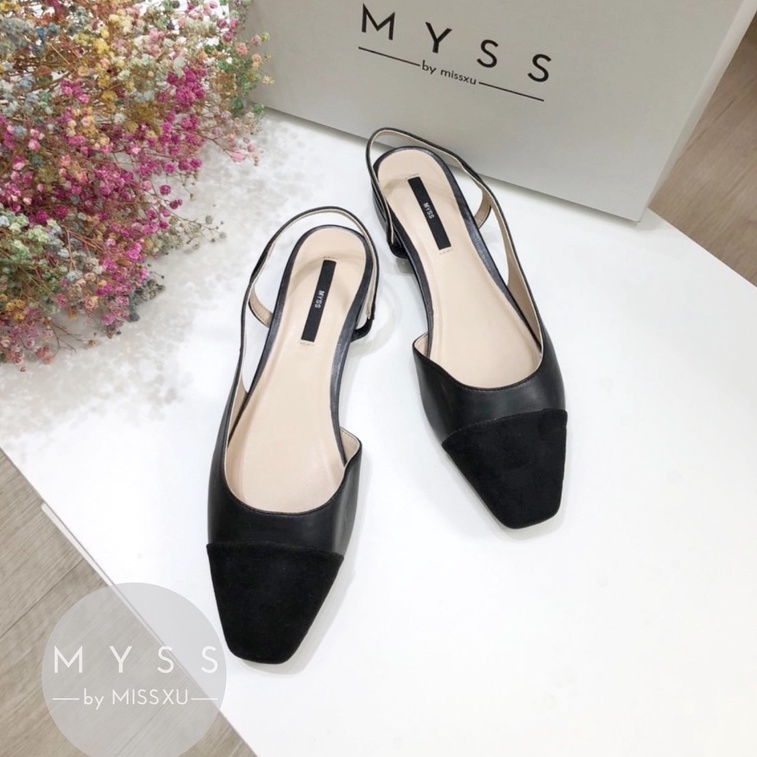 Giày nữ vá mũi đen phối quai sau 1,5 cm thời trang MYSS - CG211