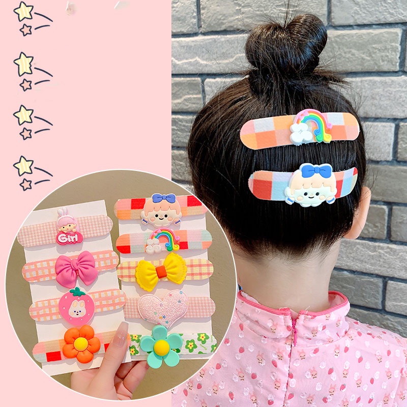 Miếng Dán Tóc Mái Dễ Thương Cho Bé Gái