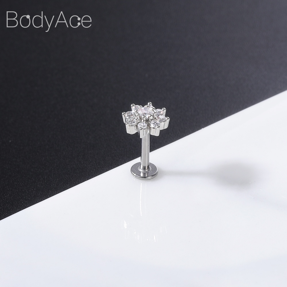 Bodyace 1 Khuyên Xỏ Cơ Thể Bằng Thép Không Gỉ 16G Cá Tính