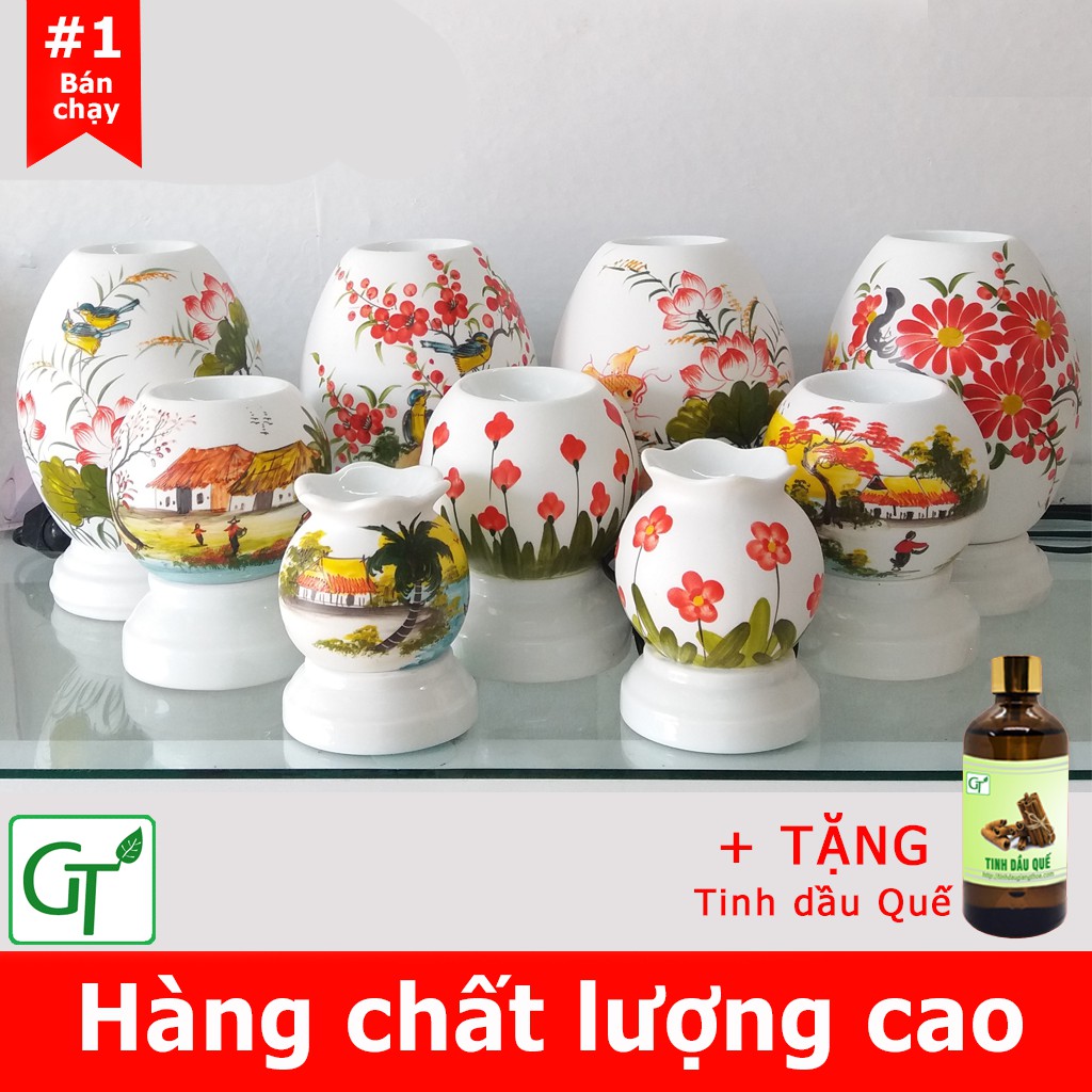 Đèn Xông Tinh Dầu 𝙁𝙍𝙀𝙀𝙎𝙃𝙄𝙋 Đèn Đốt Tinh Dầu Gốm Sứ Bát Tràng Hoàng Loại 1 - Nhiều Mẫu Đẹp