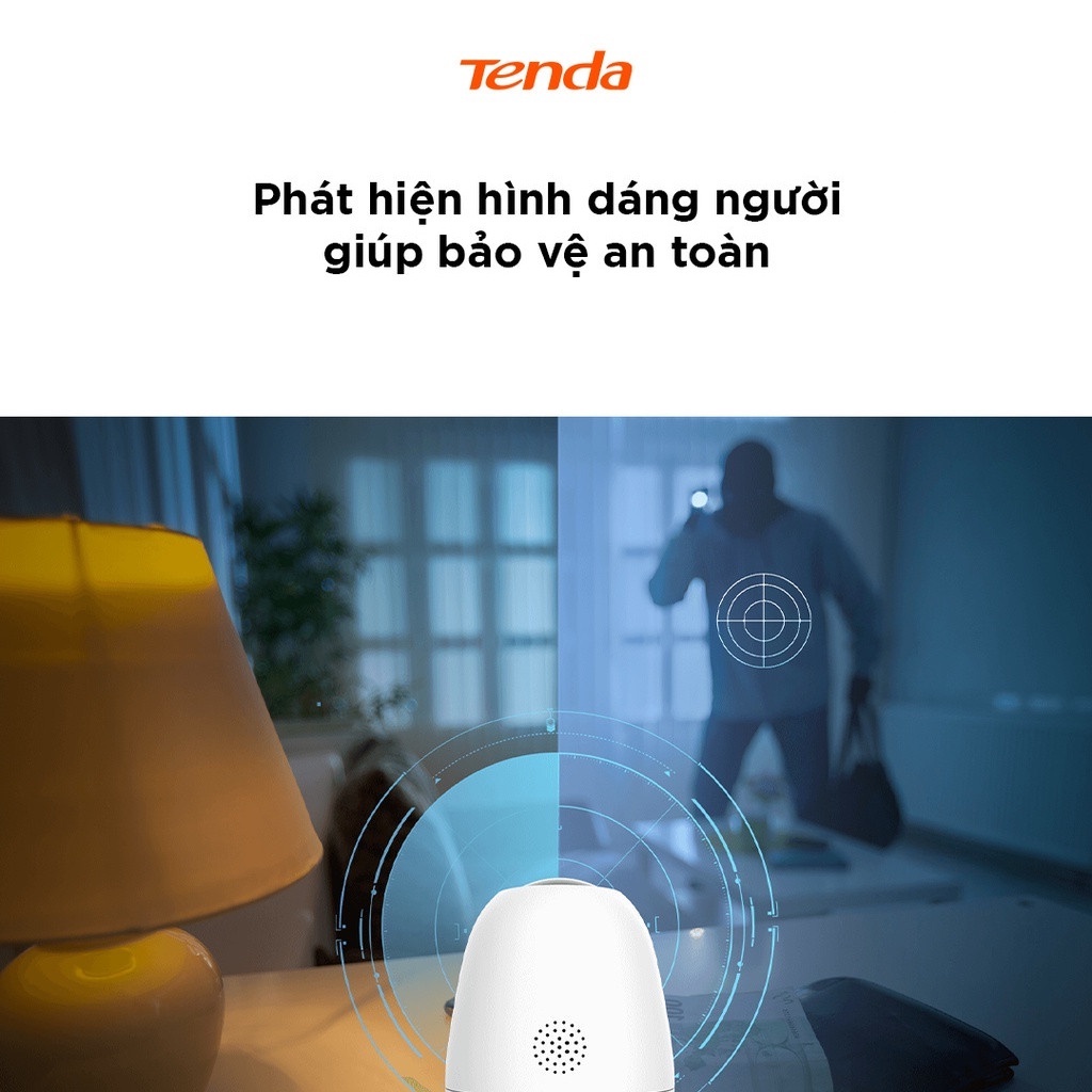 Camera Wifi Trong Nhà Tenda CP3 / CP6 Độ phân giải 1080P/2K xoay 360° - Hãng phân phối chính thức