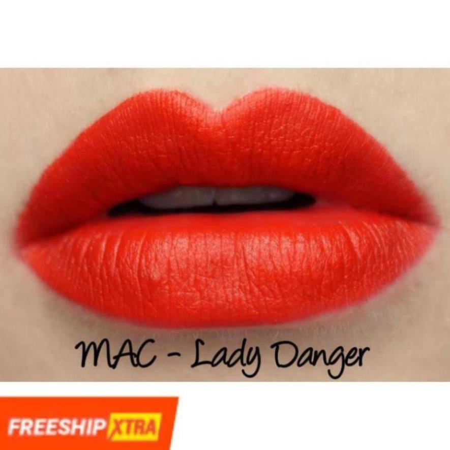 💄💄Son MAC Lady Danger 607 Màu Đỏ Cam – Matte