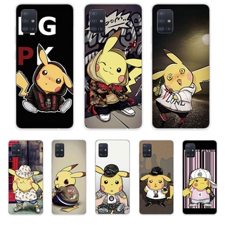 Ốp điện thoại silicone mềm TPU họa tiết Pikachu cho Samsung Galaxy A11 A21 A21S A31 A51 A71