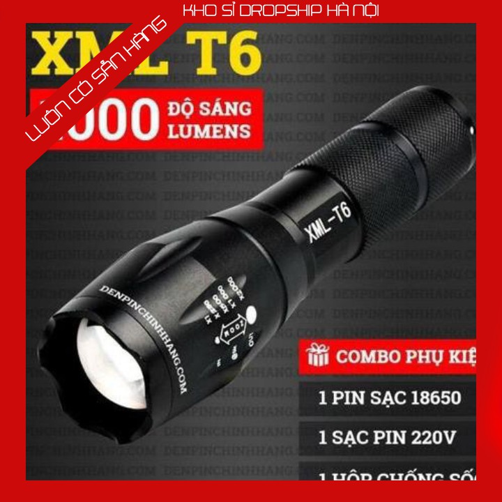 Đèn pin siêu sáng bóng led xml t6 police bin mini cầm tay chống nước tự vệ chuyên dụng   -KSHN | BigBuy360 - bigbuy360.vn