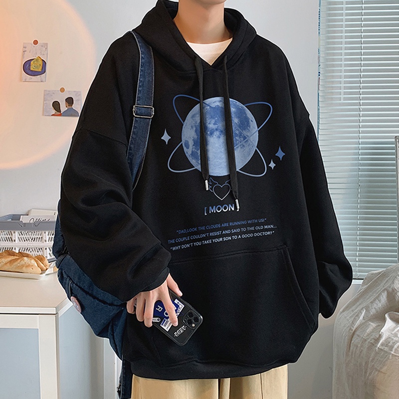 Áo Hoodie Blue Moon NOCTURNAL Nam Nữ Cặp Đôi Unisex Phong Cách Dạo Phố Sài Gòn Ulzzang Gen Z 2021 | BigBuy360 - bigbuy360.vn