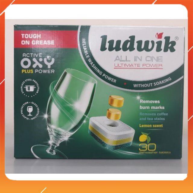 [TRỢ GIÁ THƯƠNG HIỆU] Viên rửa chén bát Ludwik All in one Ultimate hộp 50 viên