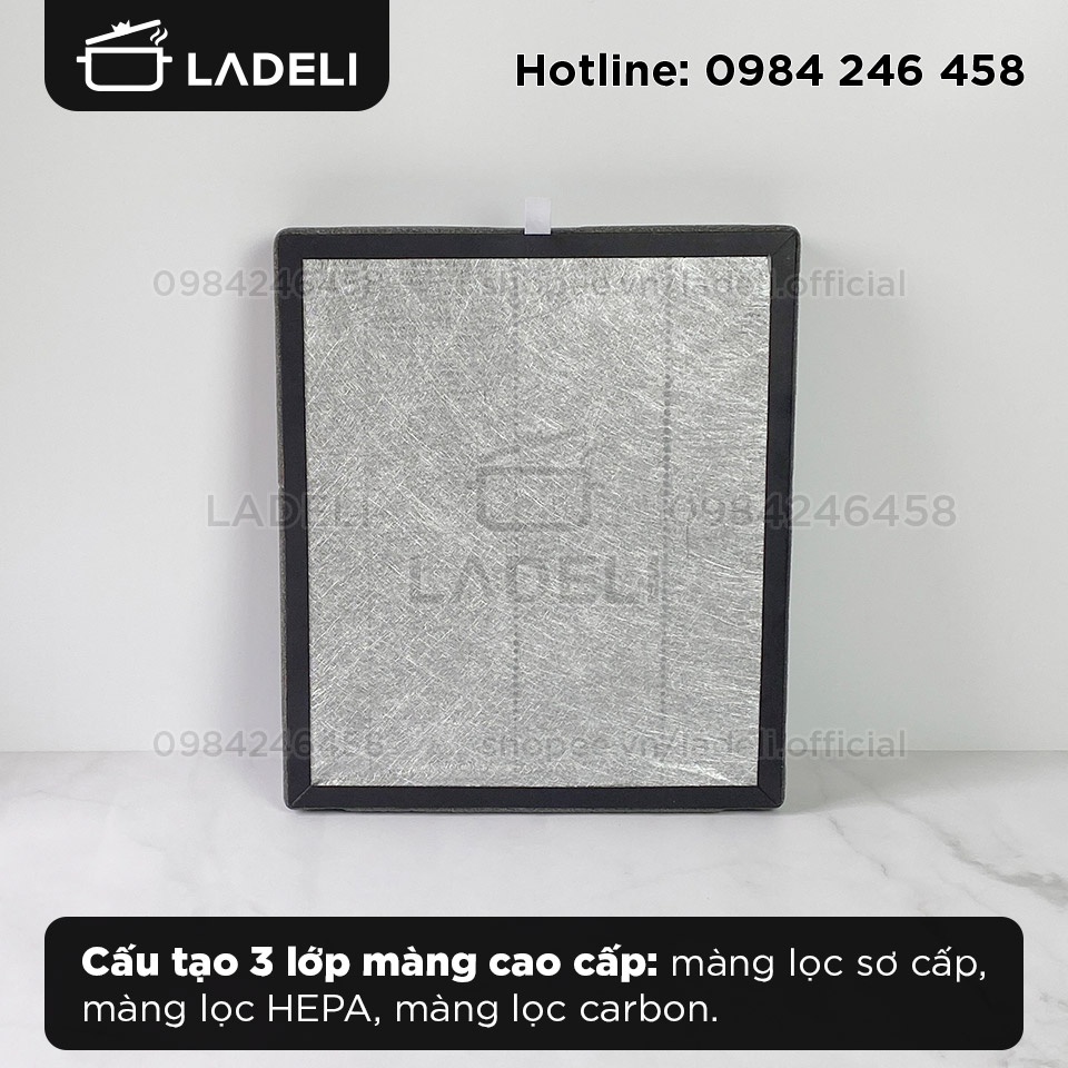 Màng lọc không khí SUNHOUSE SHD-AF9715 cấu tạo 3 lớp thô, carbon và HEPA