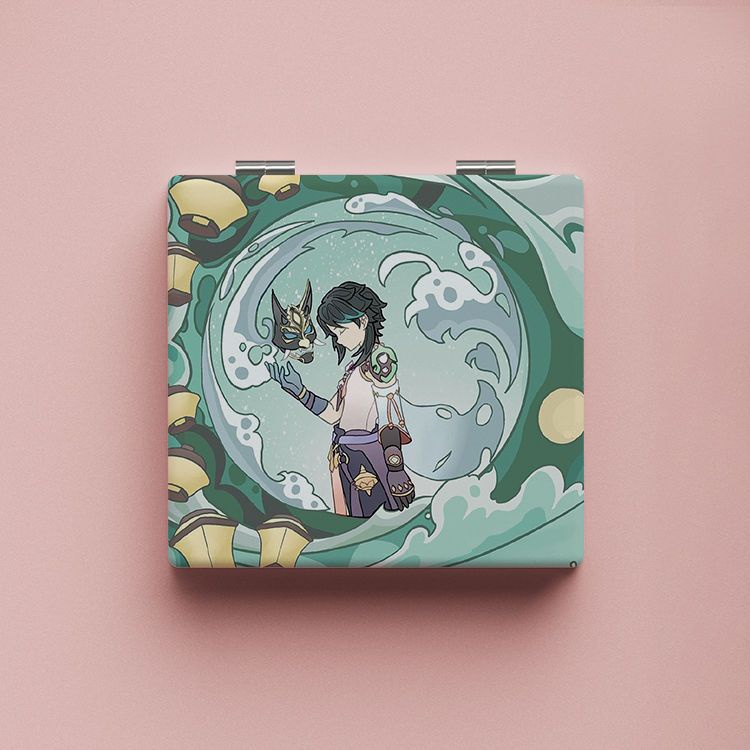 Gương Trang Điểm Hóa Trang Xiao Venti Kazuha Hai Mặt Thiết Kế Nhỏ Gọn Bỏ Túi