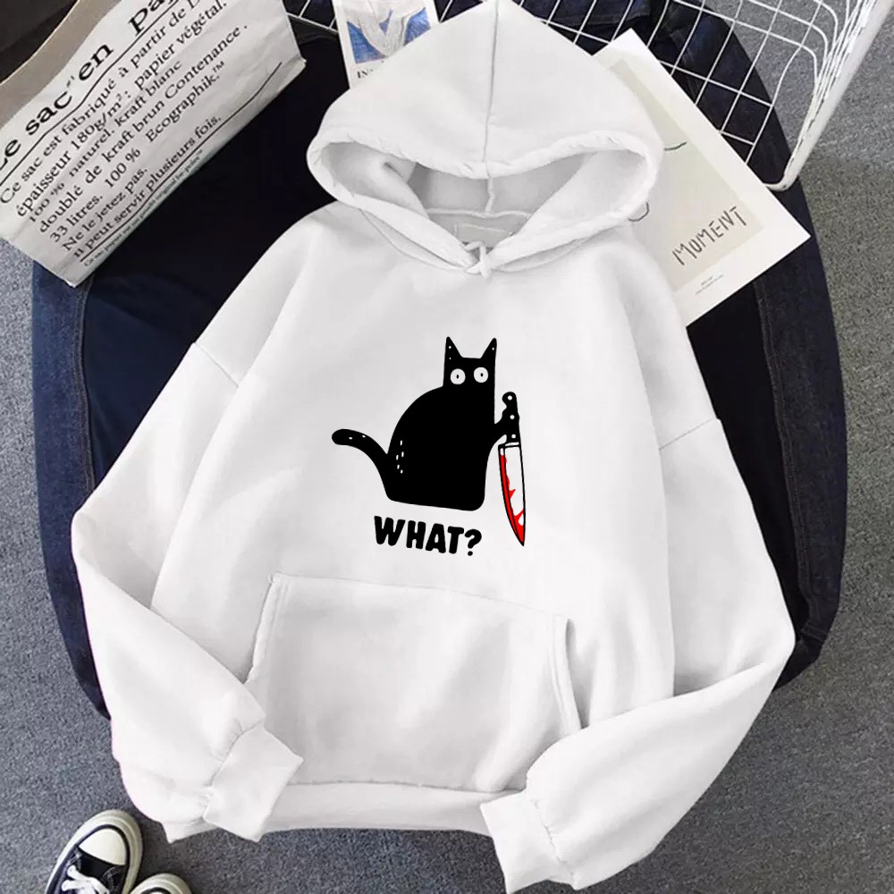 ÁO HOODIE IN KNIFE CAT (NHIỀU MÀU)