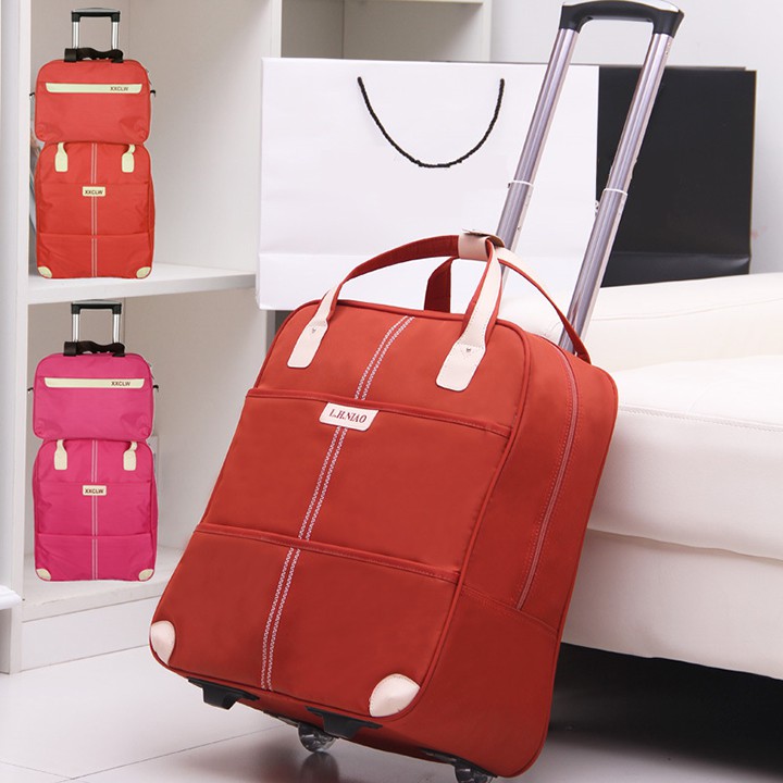 RE0358 Combo Vali kèm túi du lịch kéo 20 inch kèm túi- Vali kéo- Túi du lịch - Túi du lịch kéo - vali quần áo- vali vải