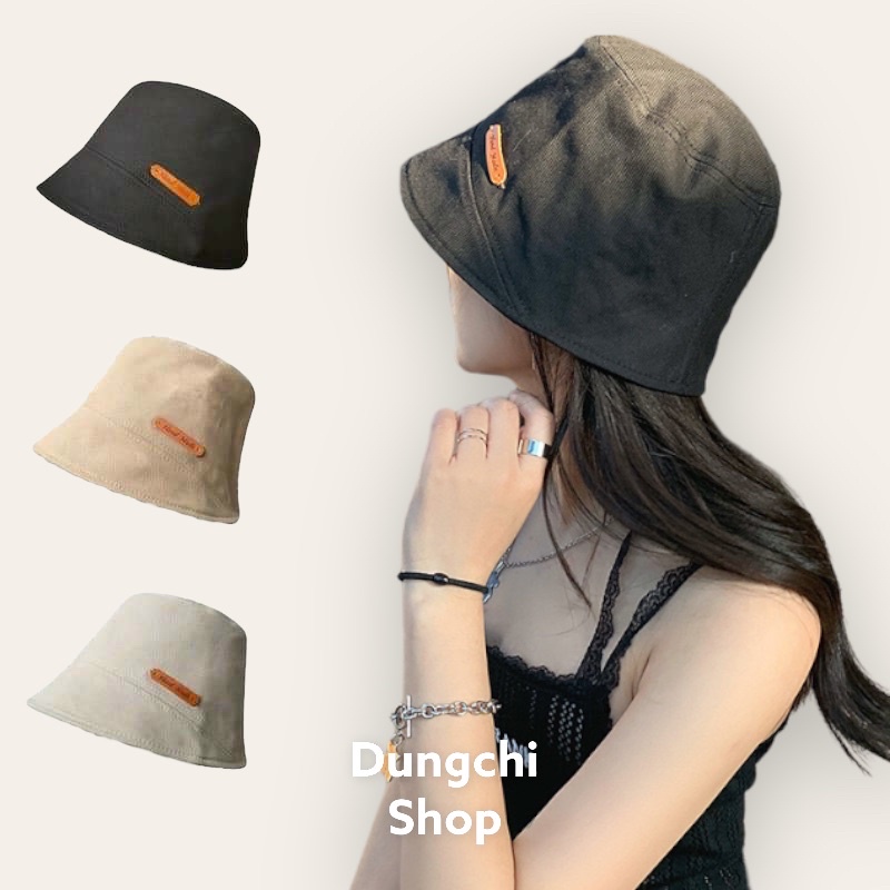 Mũ Buket Kaki Handmade Dáng Cụp Unisex