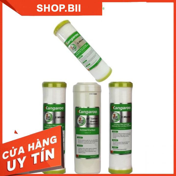 Combo Lõi Lọc Kangaroo 1-2-3 Và Lõi Số 1 Kangaroo Hàng Chính Hãng Giá Rẻ Lắp Đặt Cho Các Loại Máy Lọc RO.