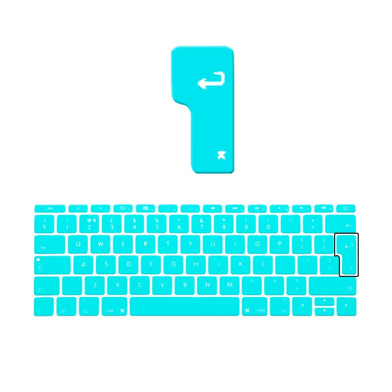 Keyboard Cover❃ஐEuro apple laptop keyboard film macbook13 air stick 12 inches 11.6 pro15.4 MAC version of protective Br