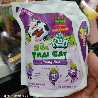 Sữa Kun túi các vị túi 110ml (combo 5 túi)