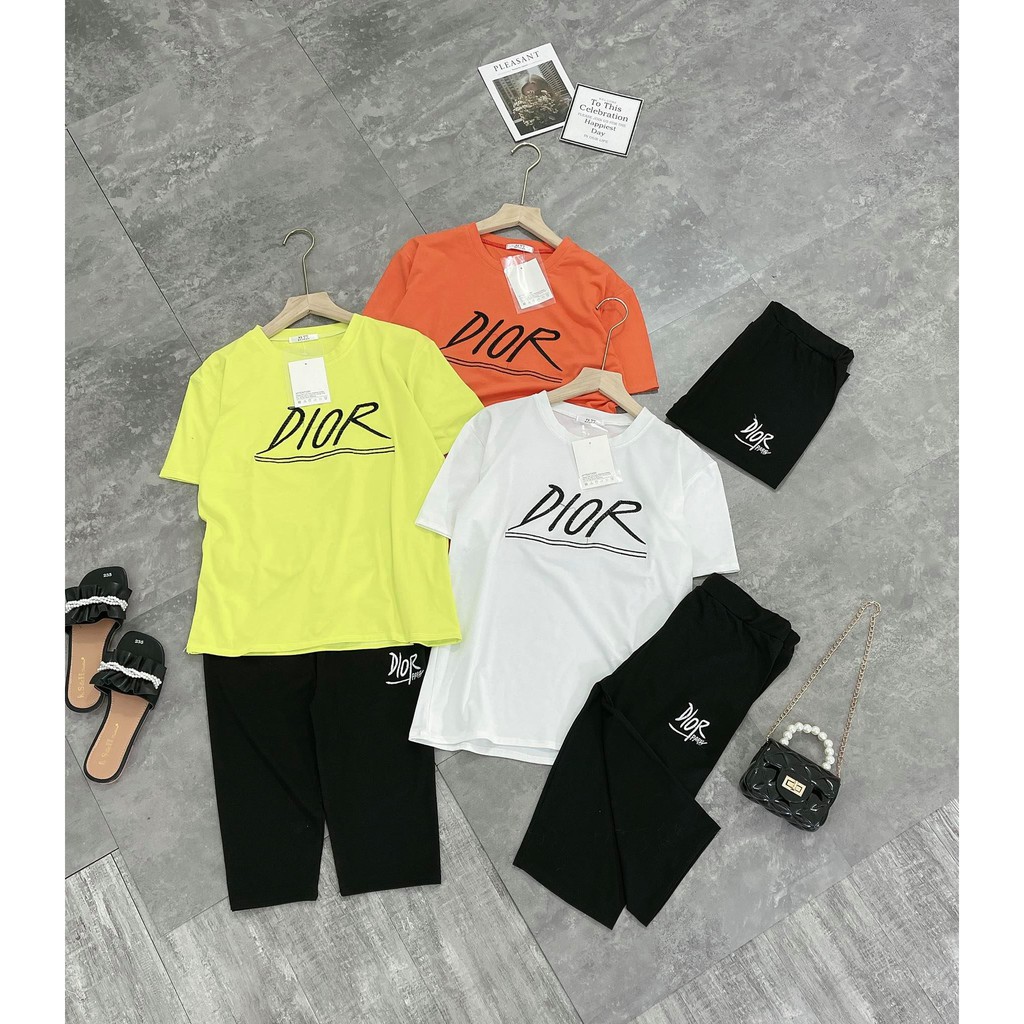 Sét áo phông Di or + quần legging lửng HARI0321 | BigBuy360 - bigbuy360.vn