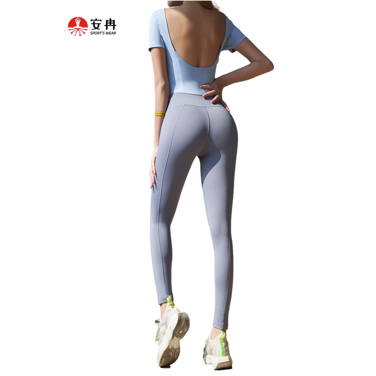 Áo Liền Quần Thể Thao Anran Lưng Thun Mau Khô Dành Cho Bạn Nữ