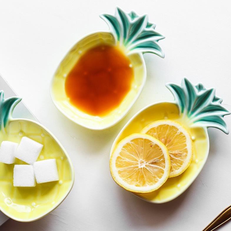 Bát Ăn Dặm Gốm Sứ Kiểu Nhật Cho Bé Hình Quả Dứa, Chén Ăn Dặm Cho Bé Trai Bé Gái